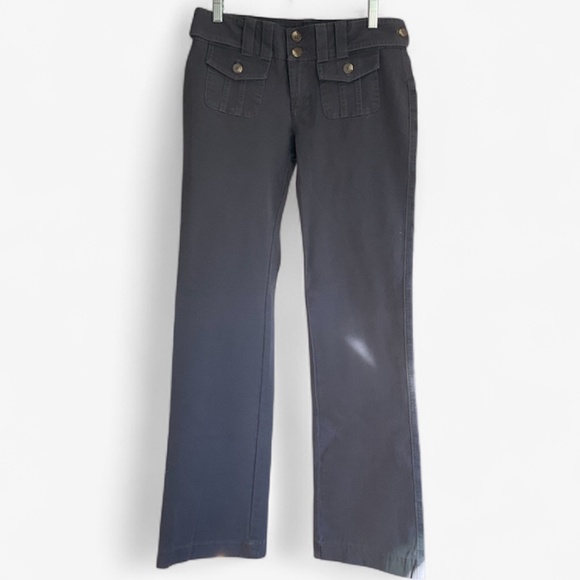 Sundance Mid Rise Straight Leg Casual Pants Patch Pocket Grey SZ 4 - Picture 5 of 13